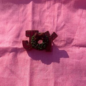Vintage Hallmark “Joy” Holiday Wreath Brooch